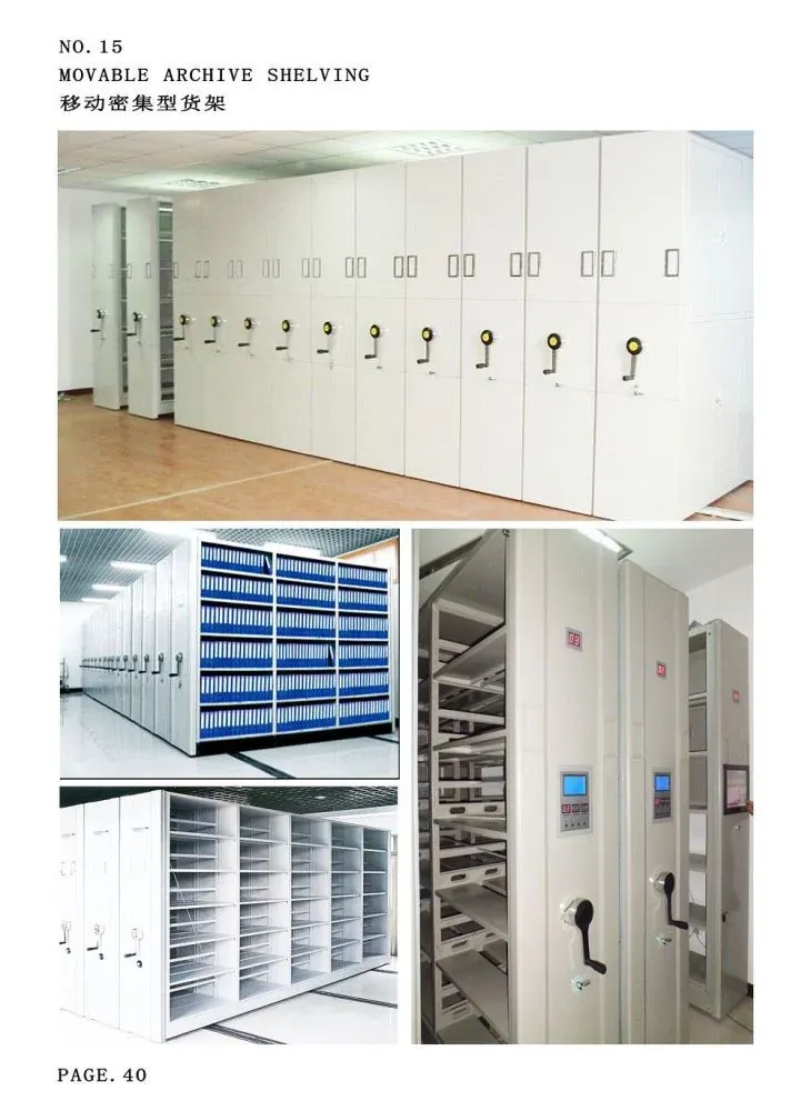 Electric and Manual Driven Movable Rolling Shelving System