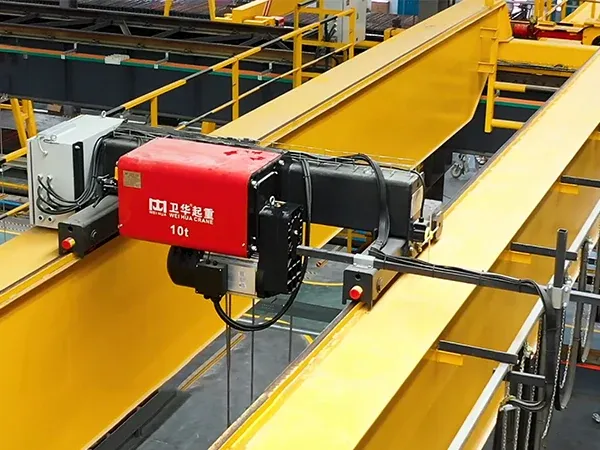 Euro-type double girder overhead crane with electric hoist