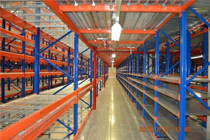 Warehouse Storage Mezzanine Rack With 2-3 Tiers